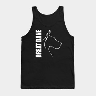 Great Dane profile dog lover Tank Top